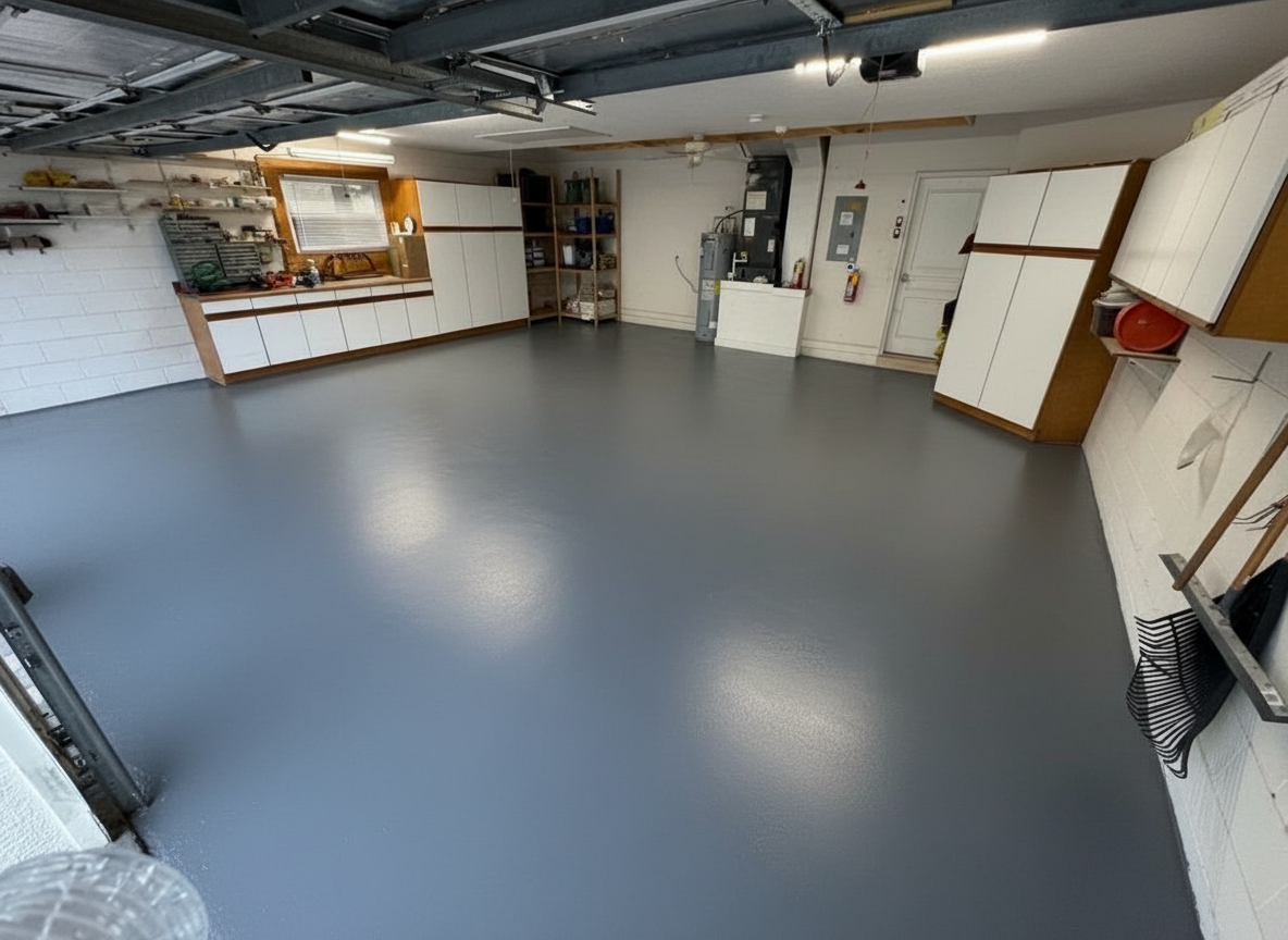 Garage gulvbelægning - RAL 7016