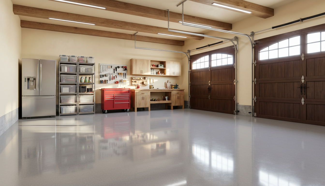 Garage gulvbelægning - RAL 7036
